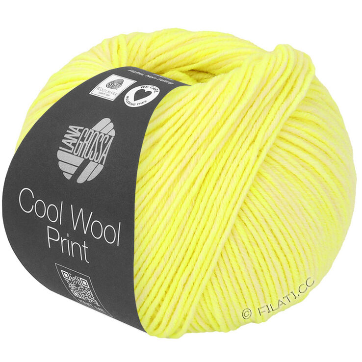 Lana Grossa COOL WOOL Neon Print | 6521-neon giallo/giallo delicata