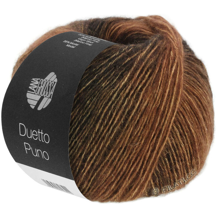Lana Grossa DUETTO PUNO | 102-torrone/grigio marrone/marrone nero