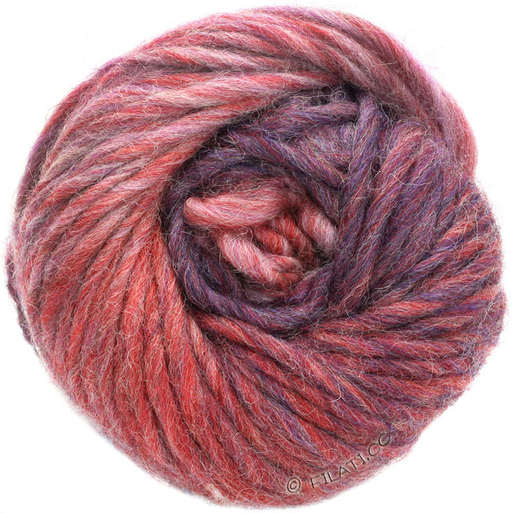 Lana Grossa FELTRO Dégradé | 1301-rosso mattone/rosa grigio/melanzana