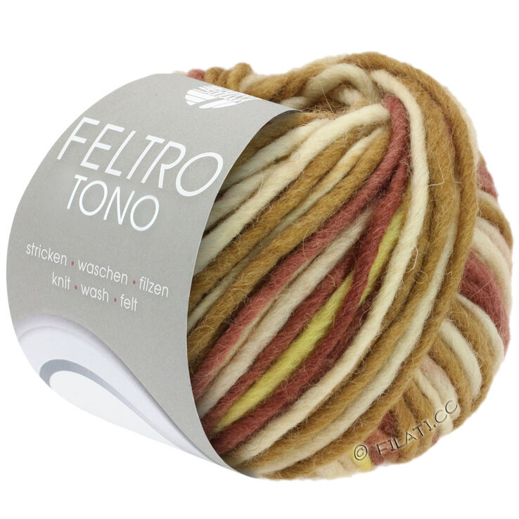 Lana Grossa FELTRO Tono | 1051-beige grigio/cachi/giallo/bordó/rosa antico