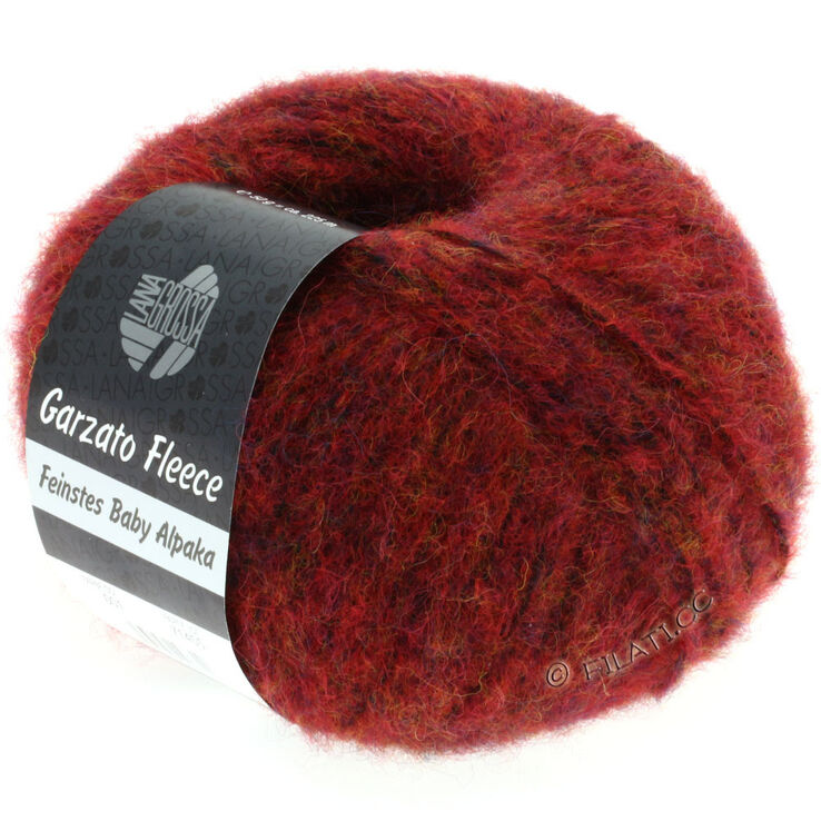 Lana Grossa GARZATO Fleece Uni/Print/Dégradé | 001-rosso/nero