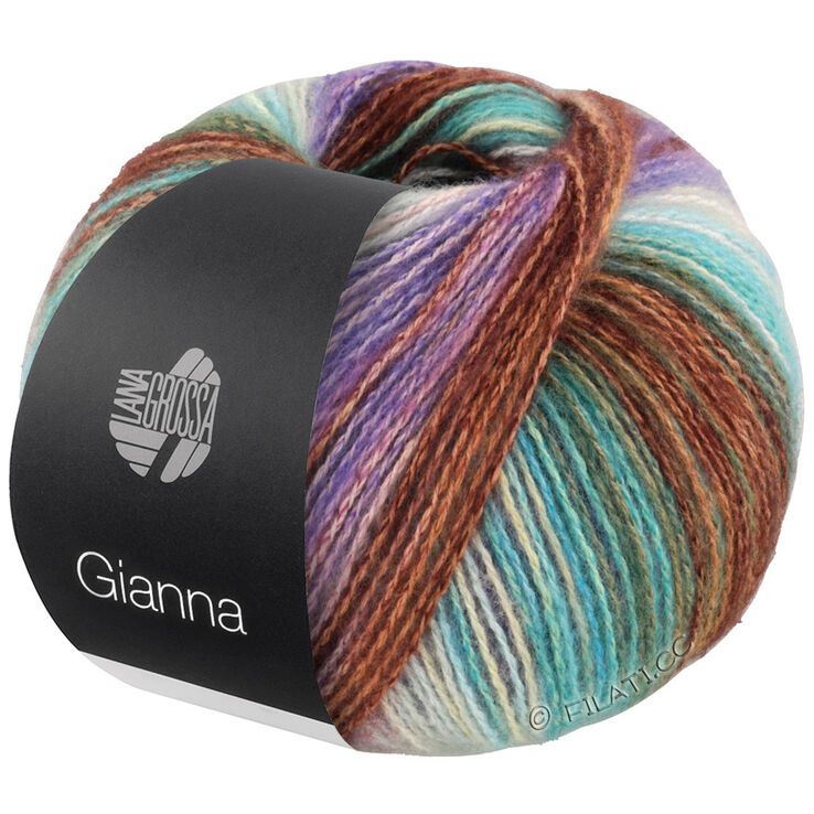 Lana Grossa GIANNA | 01-turchese  /marrone/viola/rosa/menta/ecru