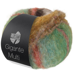 Lana Grossa GIGANTE MULTI | 105-verde grigio/viola rosso/jeans scuro/arancio giallo/geranio rosa/oliva/verde muschio