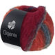 Lana Grossa GIGANTE | 18-ottanio scuro/grigio scuro/grigio topo/rosso oriente/rosso pomodoro