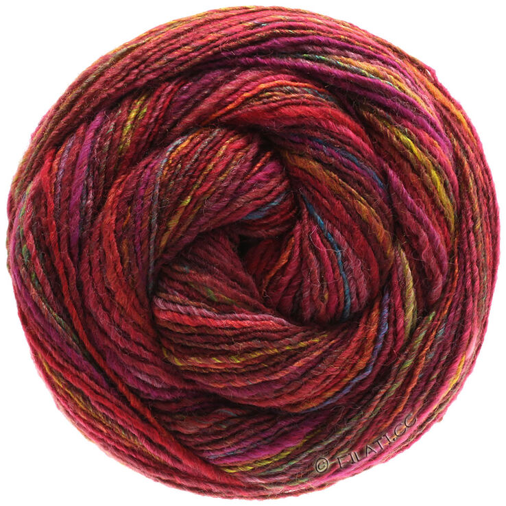 Lana Grossa GOMITOLO 200 | 201-rosso porpora/borgogna/smeraldo/rame/ottanio