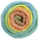 Lana Grossa GOMITOLO ALOHA | 305-giallo/arancio/salmone/verde chiaro/verde blu/sabbia/marrone chiaro