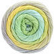 Lana Grossa GOMITOLO ALOHA | 315-vaniglia/verde bianco/verde chiaro/grigio chiaro/blu ghiaccio