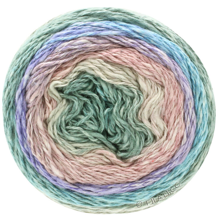 Lana Grossa GOMITOLO COLLINA | 1012-palissandro/porpora/blu chiaro/menta/grège