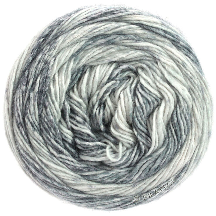 Lana Grossa GOMITOLO DUO 400 | 801-ecru/grigio chiaro/grigio medio/grigio scuro