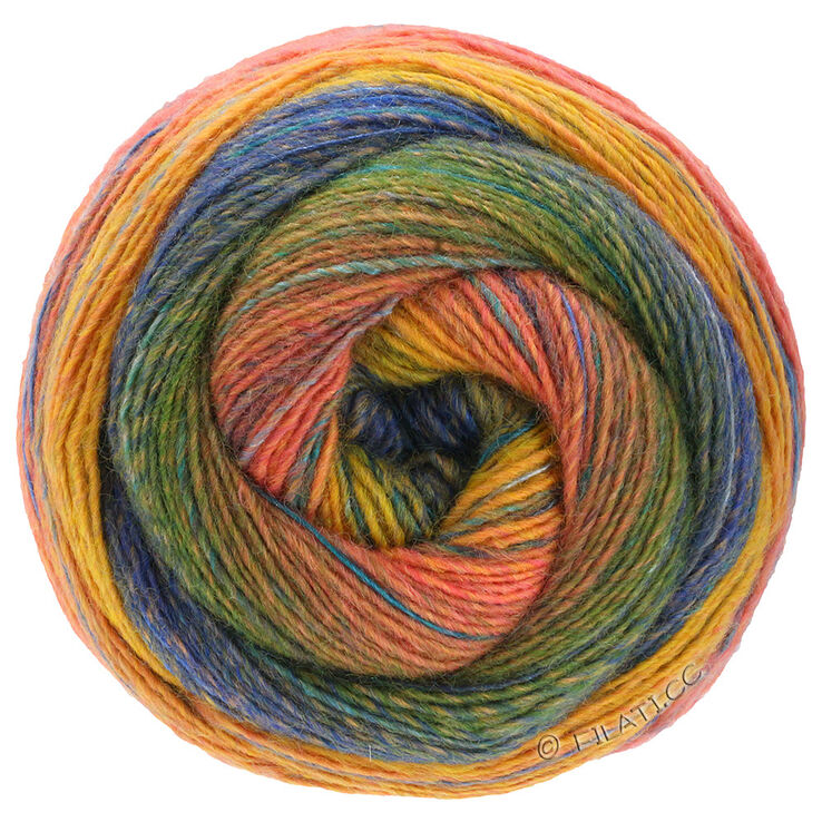 Lana Grossa GOMITOLO MAYA | 851-verde/ottanio/marrone/salmone/arancio/giallo/turchese  /reale