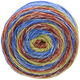 Lana Grossa GOMITOLO MEILENWEIT | 4019-blu/giallo senape/arancio/rosso marrone