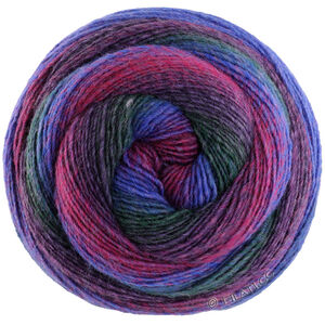 Lana Grossa GOMITOLO VERSIONE | 454-inchiostro blu/viola rosso/viola scuro/fucsia/verde foresta