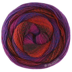 Lana Grossa GOMITOLO VERSIONE | 459-viola rosso/porpora/verde nero/terracotta/blu violetto