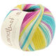 Lana Grossa LANDLUST DIE SOCKENWOLLE | 113-giallo limone/ottanio chiaro/fucsia/orchidea/ecru/grigio agata a strisce