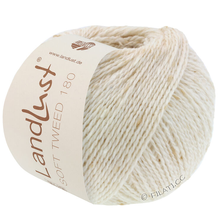 Lana Grossa LANDLUST Soft Tweed 180 | 101-natura puntinato