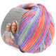 Lana Grossa LENA Print | 104-blu porpora/arancio chiaro/rosa vivo/lilla/grigio chiaro