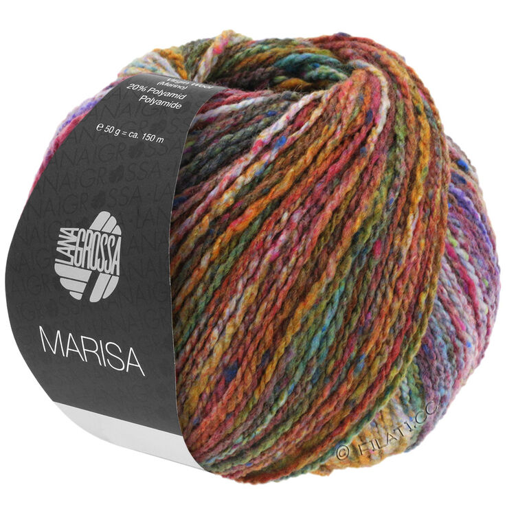 Lana Grossa MARISA | 01-oliva/arancio/turchese  /ottanio/viola rosso