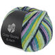 Lana Grossa MEILENWEIT 6-FACH 150g Cosy Socks Multi Stripes | 2202-lavanda/blu nero/turchese  /pistacchio/verde opale