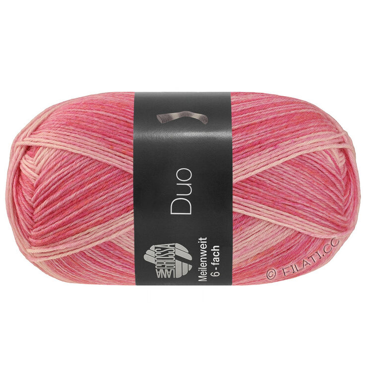 Lana Grossa MEILENWEIT 6-FACH 150g Duo | 9722-rosa vivo/rosa
