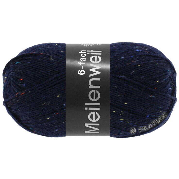 Lana Grossa MEILENWEIT 6-FACH 150g Mouliné/Tweed | 8816-blu notte puntinato