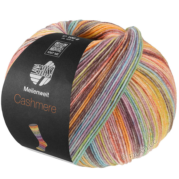 Lana Grossa MEILENWEIT 100g Cashmere Inverno | 121-lilla/blu chiaro/giallo/arancio/limette/rosa antico/rosso/cammello/taupe/turchese
