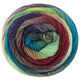 Lana Grossa MEILENWEIT 100g Color Mix Multi | 8023-torrone/marrone rossiccio/porpora grigio/verde pastello/menta/ottanio/smeraldo