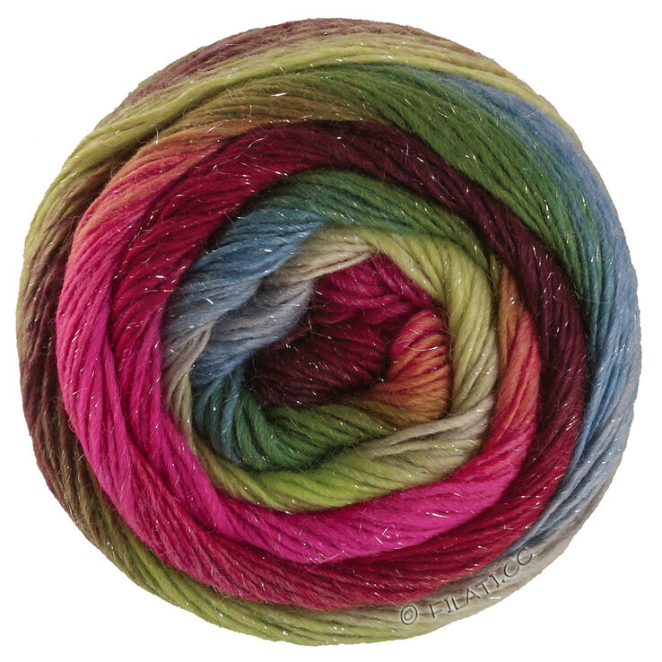 Lana Grossa MEILENWEIT 100g Merino Color Mix Sparks | 7611-mora/rosso/rosso chiaro/pistacchio/ottanio/verde/limette/verde pastello/beige
