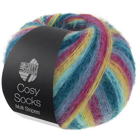 MEILENWEIT 100g Cosy Socks Multi Stripes di Lana Grossa
