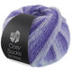 Lana Grossa MEILENWEIT 100g Cosy Socks Soft Stripes | 101-blu violetto/blu viola/Viola pallido/bianco