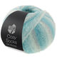 Lana Grossa MEILENWEIT 100g Cosy Socks Soft Stripes | 110-grigio chiaro/menta/turchese menta/turchese /ottanio chiaro