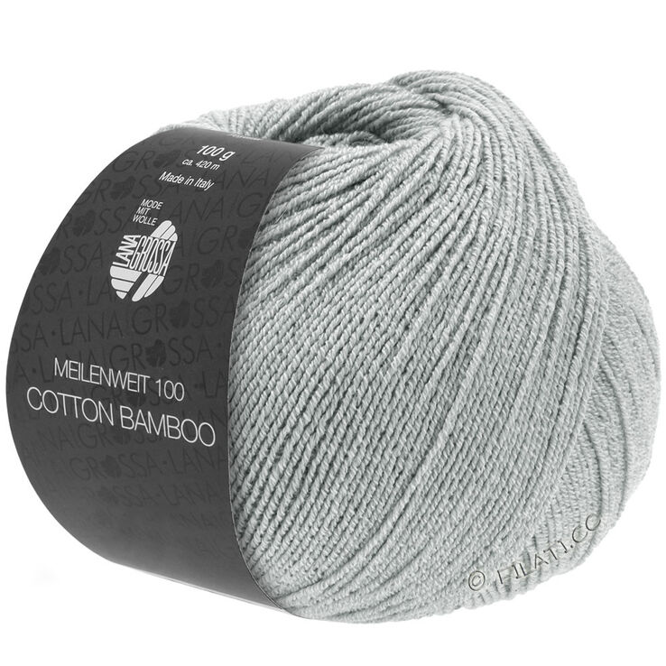 Lana Grossa MEILENWEIT 100g Cotton Bamboo | 14-grigio chiaro