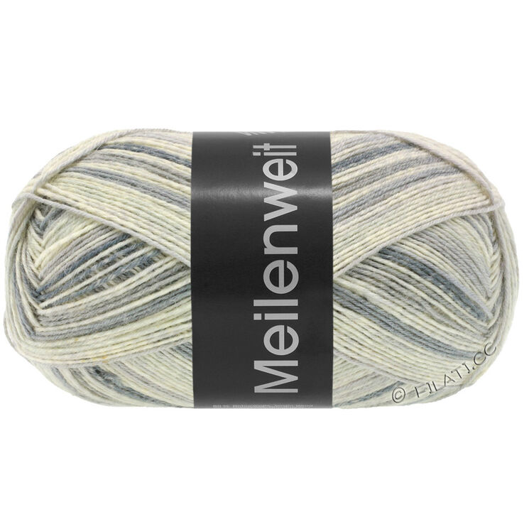 Lana Grossa MEILENWEIT 100g Black Denim Mix | 4656-grigio argento/ecru/grigio chiaro/grigio medio/grigio scuro