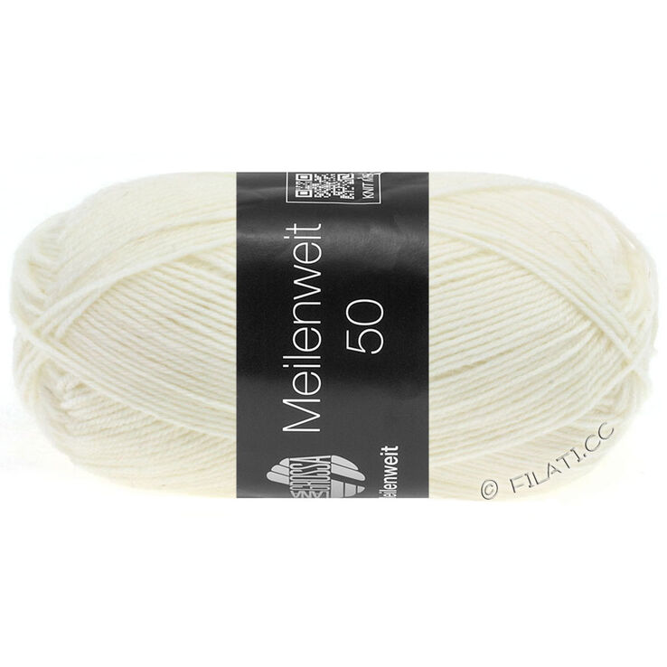 Lana Grossa MEILENWEIT 50g | 1101-bianco