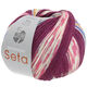 Lana Grossa MEILENWEIT 100g Seta Adriana | 3242-fucsia/bianco/porpora/arancio/rosa