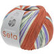 Lana Grossa MEILENWEIT 100g Seta Adriana | 3243-grigio blu/bianco/terracotta/porpora/canna