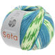 Lana Grossa MEILENWEIT 100g Seta Adriana | 3244-ottanio/bianco/turchese /grigio/verde