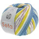 Lana Grossa MEILENWEIT 100g Seta Adriana | 3248-ecru/jeans/blu colomba/blu chiaro/giallo/prugna