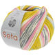Lana Grossa MEILENWEIT 100g Seta Adriana | 3249-verde grigio/ecru/grigio blu/rosa/grigio/grigio scuro