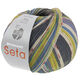 Lana Grossa MEILENWEIT 100g Seta Giappone | 3387-grigio scuro/ecru/terracotta/limette/grigio topo/pistacchio/blu azzurro