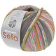 Lana Grossa MEILENWEIT 100g Seta Giappone | 3388-grigio/ecru/turchese /pistacchio/blu pastello/taupe/garofano rosa