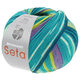 Lana Grossa MEILENWEIT 100g Seta Hokkaido | 3582-blu turchese/turchese menta/limette/blu scuro/bianco/blu violetto