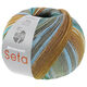 Lana Grossa MEILENWEIT 100g Seta Hokkaido | 3583-blu turchese/ocra/verde scuro/azzurro/verde grigio/marrone/ecru