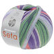 Lana Grossa MEILENWEIT 100g Seta Hokkaido | 3585-erica/grigio chiaro/blu violetto/blu chiaro/giada/grigio scuro/bianco
