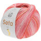 Lana Grossa MEILENWEIT 100g Seta Lia | 3585-rosa pallido/rosa/rosso pomodoro