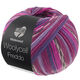 Lana Grossa MEILENWEIT 100g Woolycell Freddo | 6047-viola rosso/lavanda/viola scuro/fucsia/grigio scuro/rosa