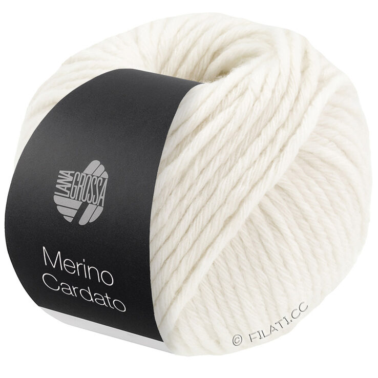 Lana Grossa MERINO CARDATO | 01-ecru