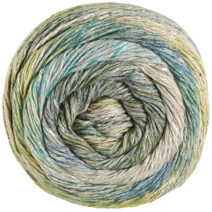 Lana Grossa MOSAICO (Linea Pura) | 001-verde giallo/verde grigio/natura/giada/turchese /jeans/grigio blu