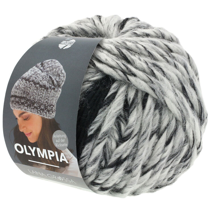 Lana Grossa OLYMPIA Denim | 251-nero/bianco puntinato/grigio scuro/nero