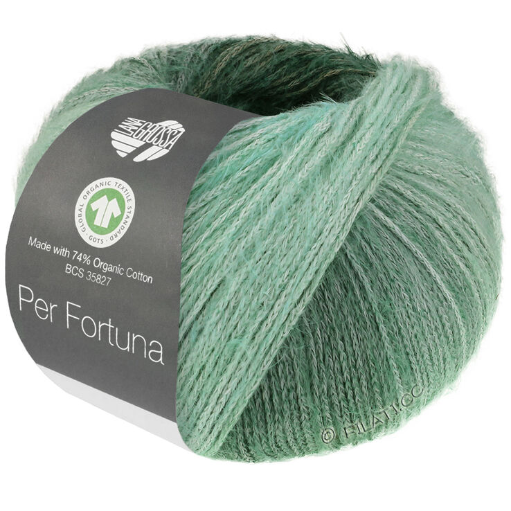 Lana Grossa PER FORTUNA DÉGRADÉ (GOTS) | 102-verde grigio/verde nero/giada/natura