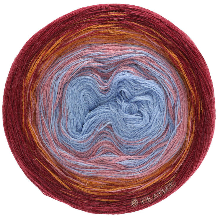 Lana Grossa SHADES OF ALPACA SILK | 301-blu chiaro/blu/rosa/arancio/bordó